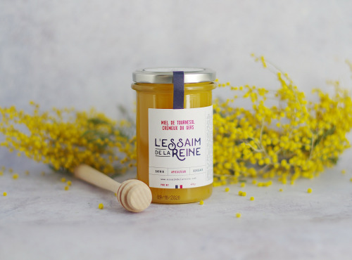 L'Essaim de la Reine - Miel de tournesol crémeux du Gers - 400g - récolté en France par l'apiculteur