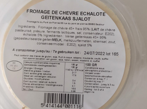 Beurre Plaquette - Selection Chèvre frais du Pont de Pierre Echalotte (Salé)