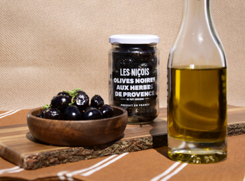Les Niçois - Olives Noires Aux Herbes De Provence 170g