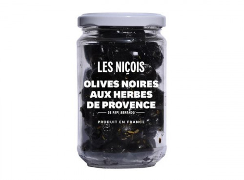Les Niçois - Olives Noires Aux Herbes De Provence 170g