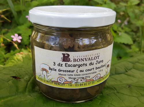 L'escargotière BONVALOT - 3 Douzaines d'Escargots du Jura Belle-Grosseur au Court-Bouillon