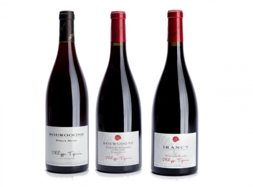 Domaine Tupinier Philippe - Lot De 3 Vins Rouges : Bourgogne 2015 , Côte D'Auxerre 2016, Irancy 2018 AOC  - 3 Bouteilles