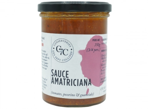 Sept Collines - Sauce Amatriciana : Tomates, Pécorino et Guanciale - 350g