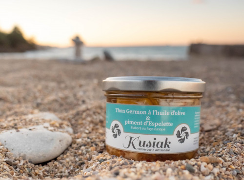 Kusiak - Thon germon à l'huile d'olive Bio et au piment d'Espelette - 220g