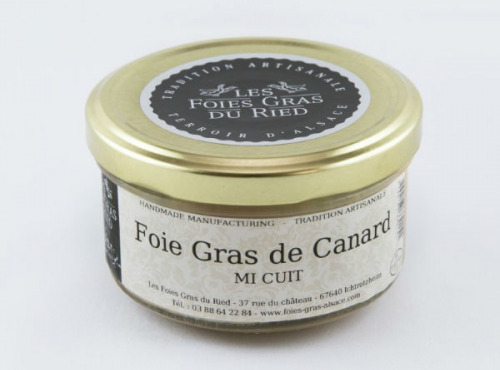 Les foies gras du Ried - Verrine Semi Conserve de Foie Gras de Canard Mi-Cuit 200g