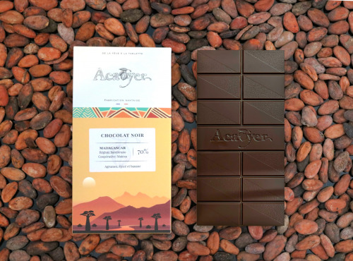 Acaoyer - Tablette de chocolat Noir - 70% Madagascar - Sambirano