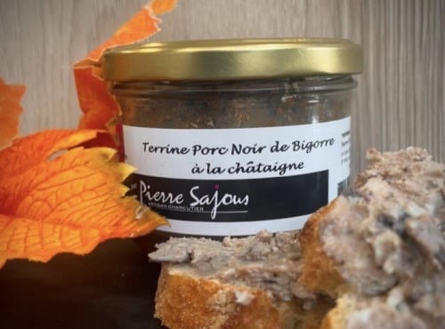 Atelier Pierre Sajous - Terrine de Porc Noir de Bigorre à la Châtaigne 180g