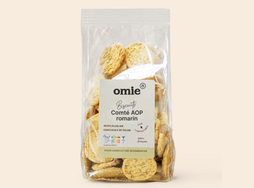 Omie - Biscuits apéritif comté et romarin - 100 g