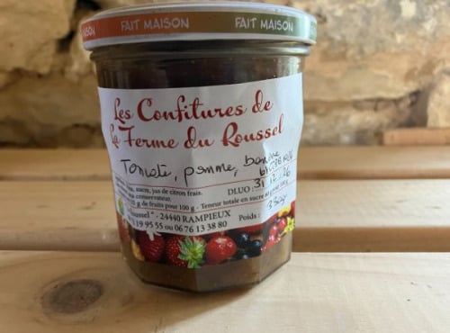 Ferme du Roussel - Confiture de tomate verte, pomme,banane 330g