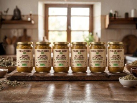 La ferme du Caillaud - Colis de 6 poulets au curry BIO – 6 × 800 g