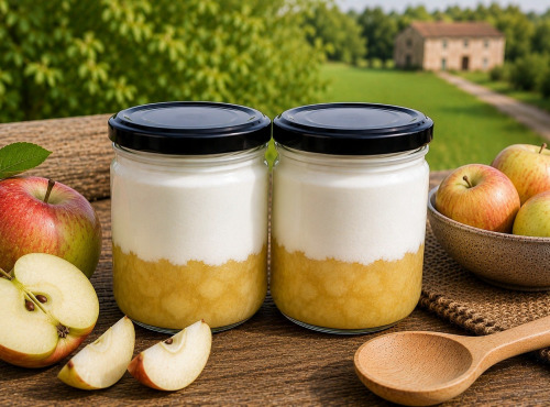 Gaec de l'Elanion - Lot de 2 Fromage Blanc Pomme