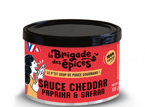 La Brigade des Epices - Sauce déshydratée Cheddar, Paprika et Safran - 100g