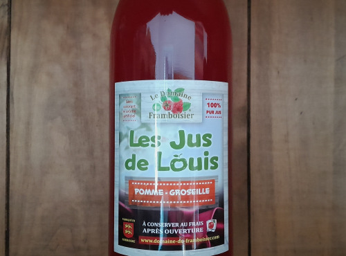 Le Domaine du Framboisier - Jus de Pomme/Groseille 1L 100% Pur Jus