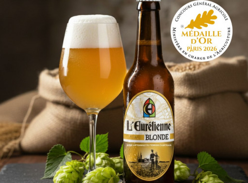 Bière L’Eurélienne – Brasserie de Chandres - 6 X BIERES BLONDE  L'Eurélienne 33CL
