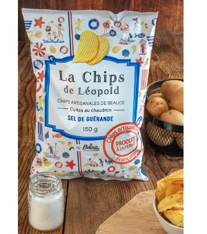 Chips BELSIA - La chips de Léopold - Sel de Guérande - ondulée - 150gr x 10