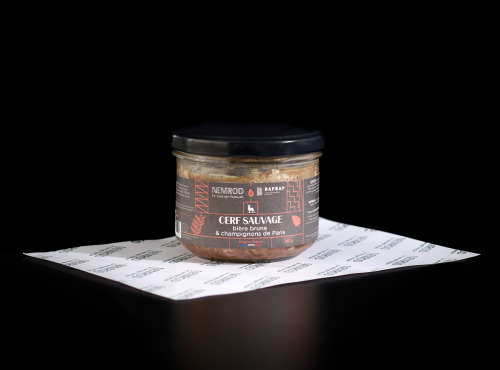 Nemrod - Terrine Cerf Bière Ambrée et Champignons de Paris - 12x180g
