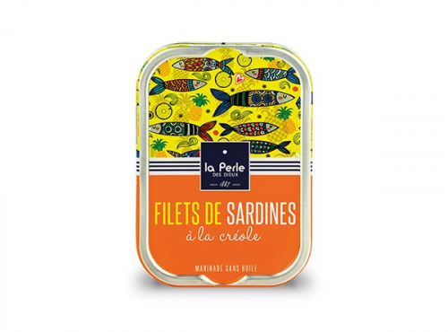 La Perle des Dieux - Filets de sardines sans huile à la créole - lot de 4 boîtes