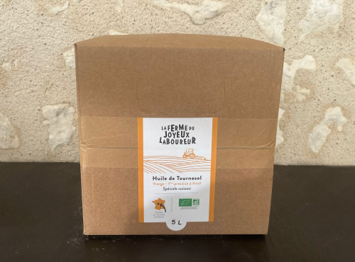 La Ferme du Joyeux Laboureur - Huile de tournesol spéciale cuisson et friture Bib de 5 litres