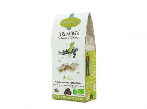 TERRAMOKA - Café en grains ARTHUR 200 G  Bio