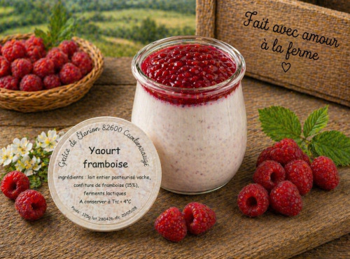 Gaec de l'Elanion - Yaourt Confiture Framboise 125g