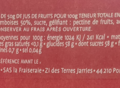 La Fraiseraie - Gelée Framboise 45g
