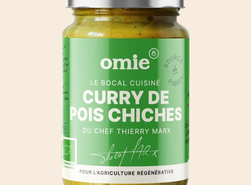 Omie - Curry de pois chiche carotte patate douce bio - pois chiche du Tarn-et-Garonne - 340 g