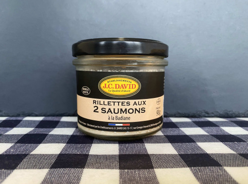 Etablissements JC David - Rillettes aux 2 Saumons 61% - 90g