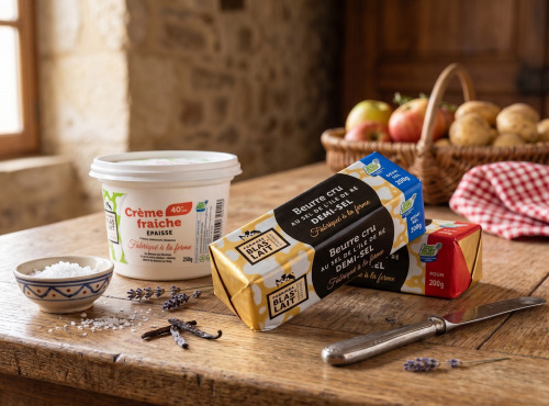 La Ferme de Blas'Lait - Lot Duo Fermier : Fromage frais ail et fines herbes + Beurre cru demi-sel 200g