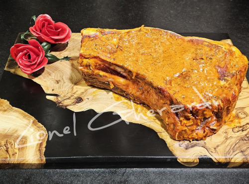 Boucherie Charcuterie Traiteur Lionel Ghérardi - Côte de Boeuf Limousine Label Rouge marinée à l'échalote - 1200g