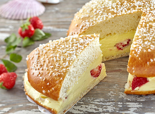 La Tarte Tropézienne - La Tarte Tropézienne aux Fraises 6 personnes