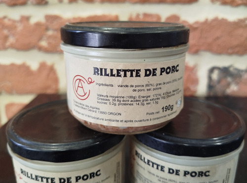 La charcuterie des Alpilles - Rillette de porc 190g
