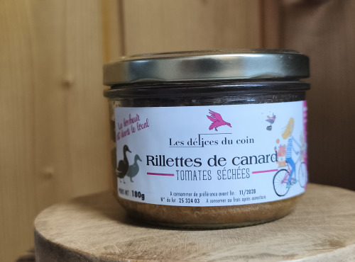 Les Délices du Coin - Rillettes de canard tomates séchées 180g