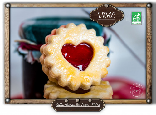 P'tit Bout d'Alsace - Sablés Alsaciens Bio Linzer - 500 g (VRAC)