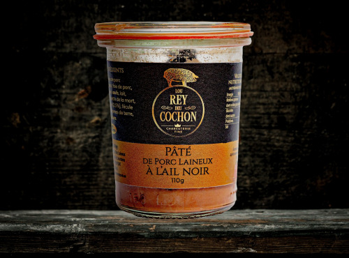 Lou Rey du Cochon - Pâté de porc laineux à l'ail noir 110g