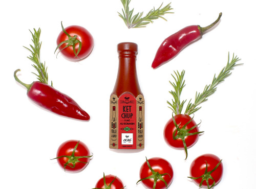 OCNI - Bouteille à râper Ketchup, Tomate, Paprika Fumé & Romarin - Bio