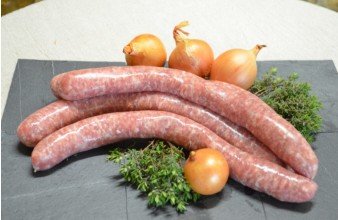 Ferme Joos - Saucisses de porc à l'ail des ours x 4 : la Ferme du Grommendyck