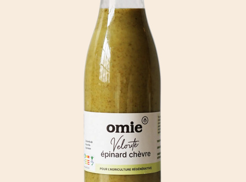 Omie - Velouté d'épinard chèvre bio - épinards français issus d'une filière équitable - 75 cl