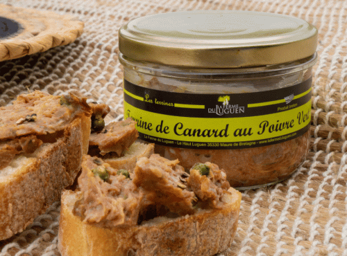 La Ferme du Luguen - Terrine de canard au poivre vert 180g