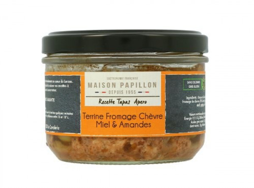 Maison PAPILLON - Artisan depuis 1955 - Terrine au Fromage de Chèvre Miel et Amandes 160g