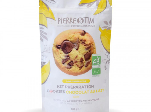 Pierre & Tim Cookies - Kit de Préparation Bio Cookies Chocolat au Lait