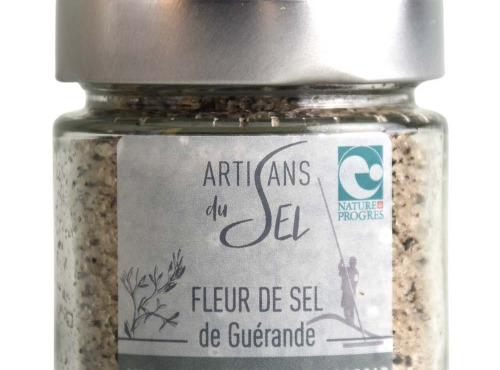 Artisans du Sel - Fleur de Sel de Guérande au Poivre Noir de Madagascar Bio – Verrine 85g | Artisans du Sel