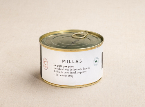 Maison Millas - Pâté classique pur porc - conserve 400g