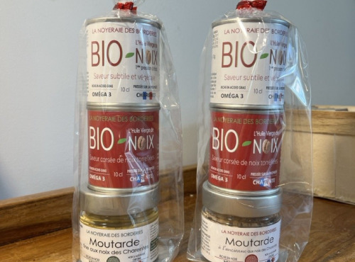 La Noyeraie des Borderies - Coffret "Trio du Chef" Huiles de Noix Bio et Moutardes