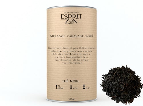 Esprit Zen - Thé Noir "Mélange Caravane soir" - nature - Boite 100g