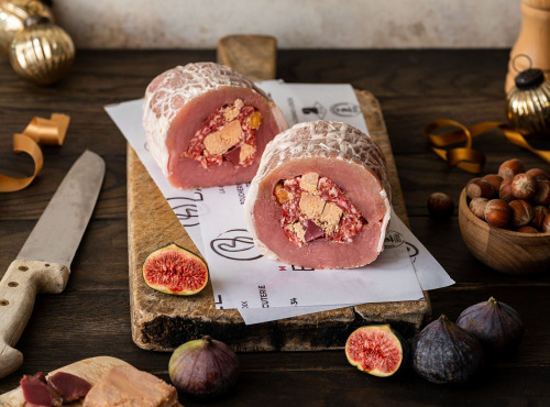 Maison BAYLE - Champions du Monde de boucherie 2016 - Roti de veau festif foie gras, figues et noisettes 1.6kg Festif - fêtes - Noël