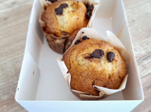 Les Gourmandises de Luline - 2 Muffins aux pépites de chocolat sans lactose