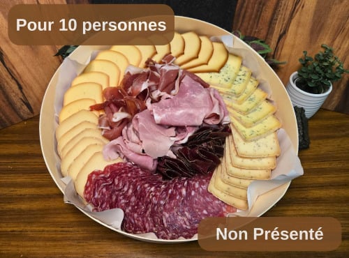 La Fermière - Plateau Raclette et charcuterie pour 10 personnes – Assortiment non présenté