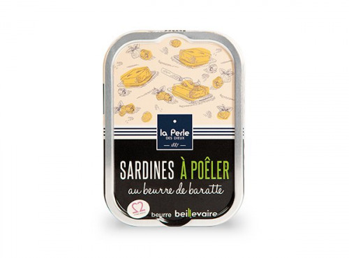 La Perle des Dieux - Sardines à poêler au beurre de baratte - lot de 4 boîtes