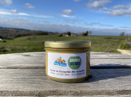 Ferme Sinsac - Caviar de courgette au basilic un produit élaboré sur notre ferme