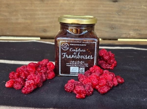 Le verger bio de Quinsac - Confiture de framboises 330gr BIO